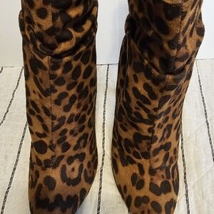 Rue21 Brown Leopard Heeled Boots